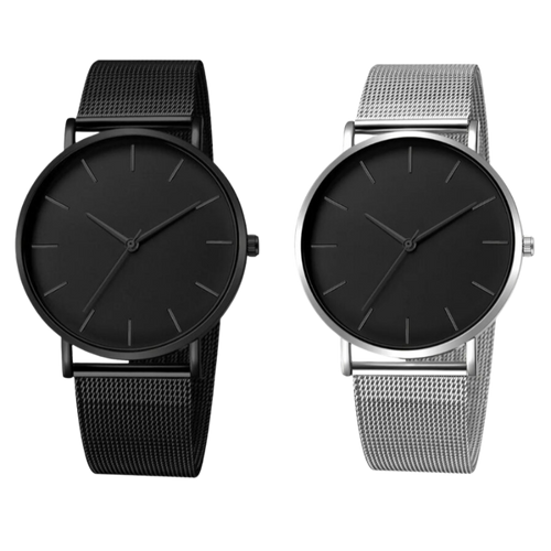 SET MIT 2 MINIMALISTISCHEN HERRENUHREN