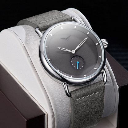 MINIMALISTISCHE HERRENUHR LEGACY MANNVIK MIT LEDERARMBAND