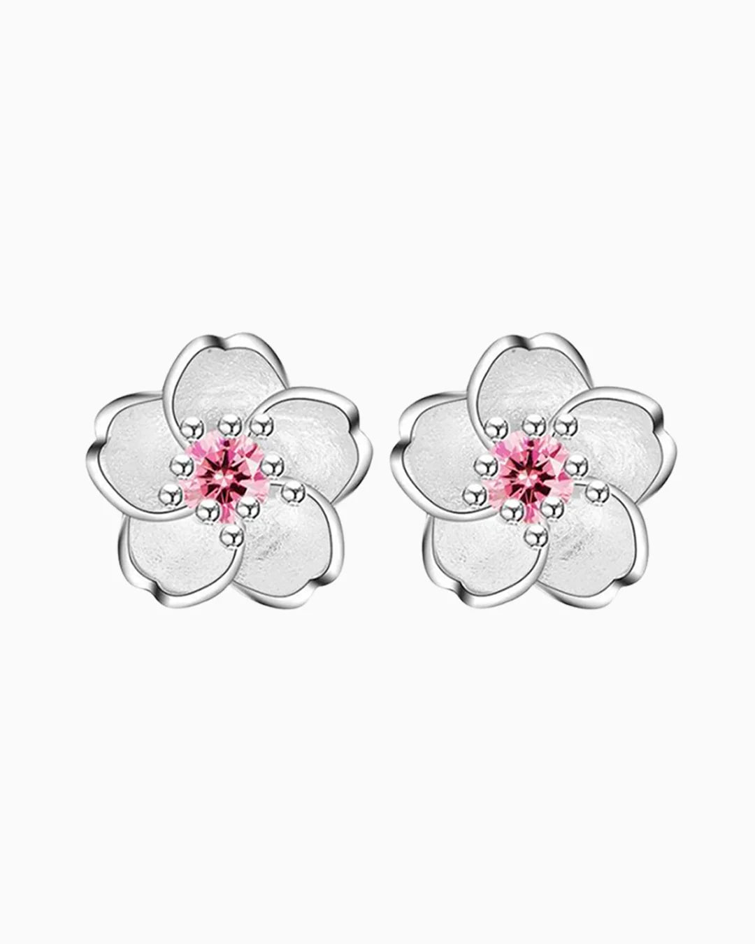 Brincos Floral em Prata 925