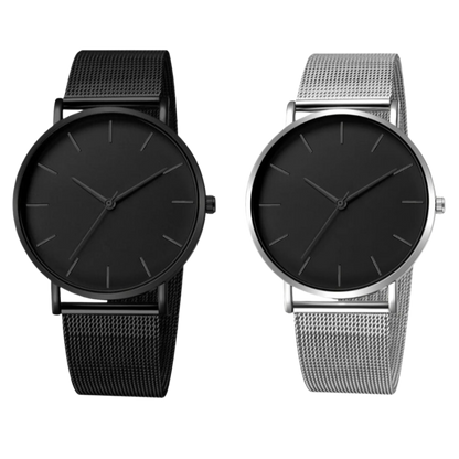 SET MIT 2 MINIMALISTISCHEN HERRENUHREN