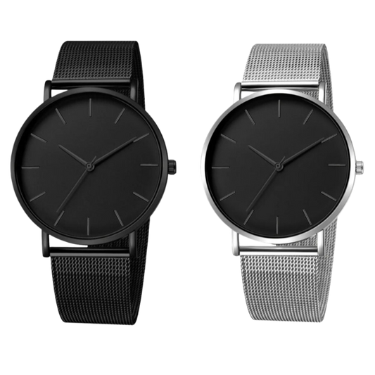 SET MIT 2 MINIMALISTISCHEN HERRENUHREN