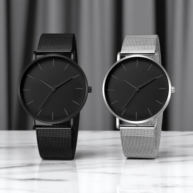 SET MIT 2 MINIMALISTISCHEN HERRENUHREN