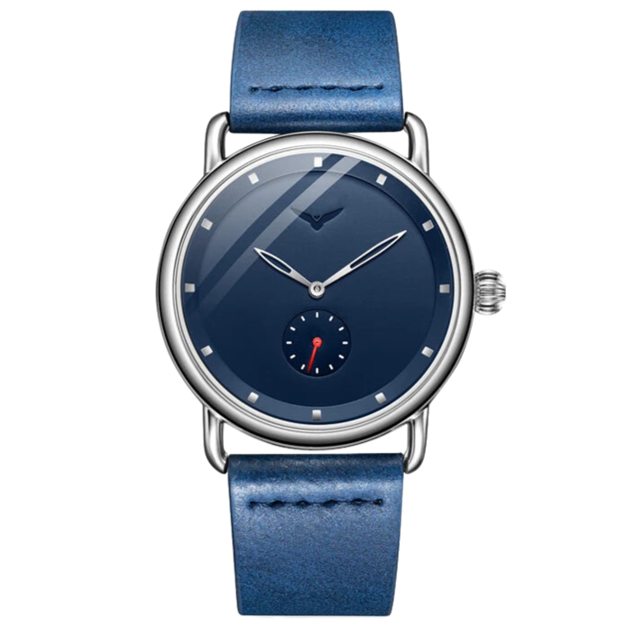 MINIMALISTISCHE HERRENUHR LEGACY MANNVIK MIT LEDERARMBAND