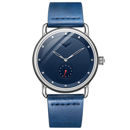 MINIMALISTISCHE HERRENUHR LEGACY MANNVIK MIT LEDERARMBAND