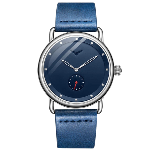 MINIMALISTISCHE HERRENUHR LEGACY MANNVIK MIT LEDERARMBAND