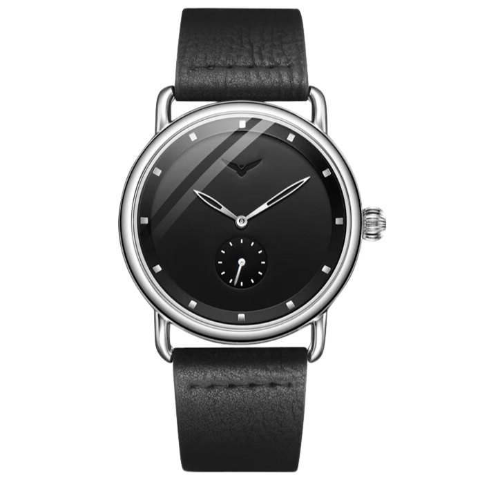 MINIMALISTISCHE HERRENUHR LEGACY MANNVIK MIT LEDERARMBAND