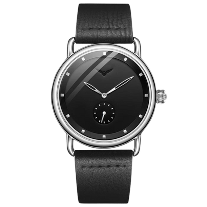 MINIMALISTISCHE HERRENUHR LEGACY MANNVIK MIT LEDERARMBAND