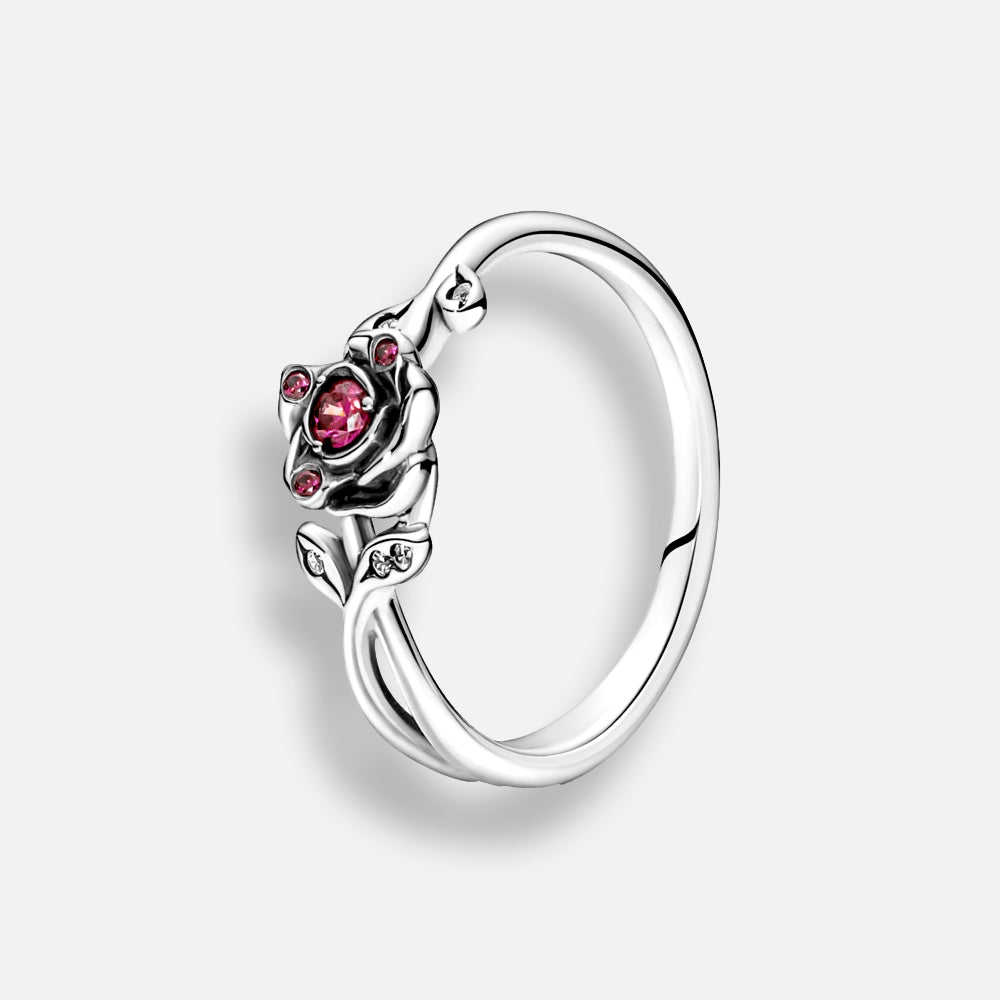 Anel Rosa Disney Bela e a Fera Inspiração Pandora