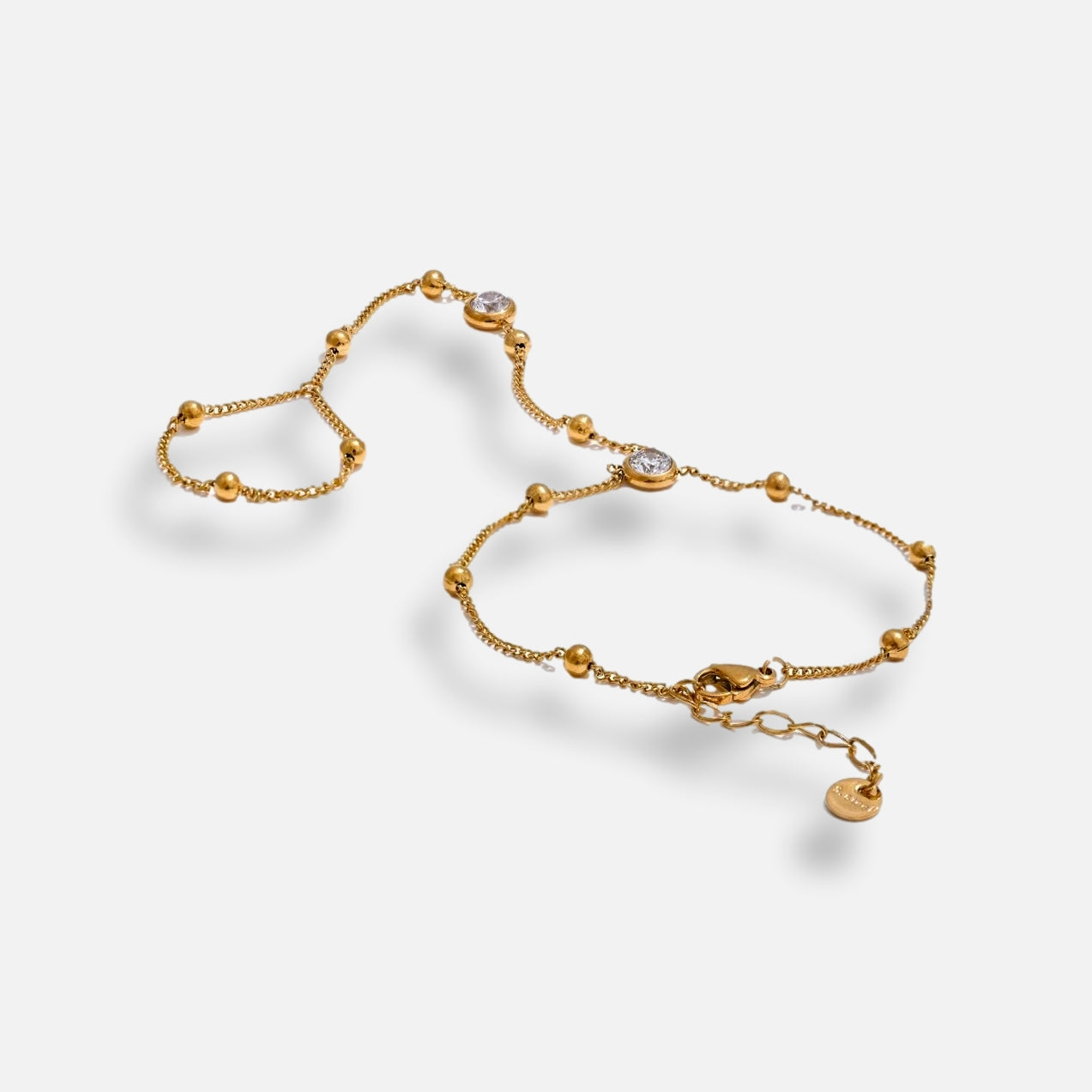 Pulseira Hand Chain Zircônia Mari